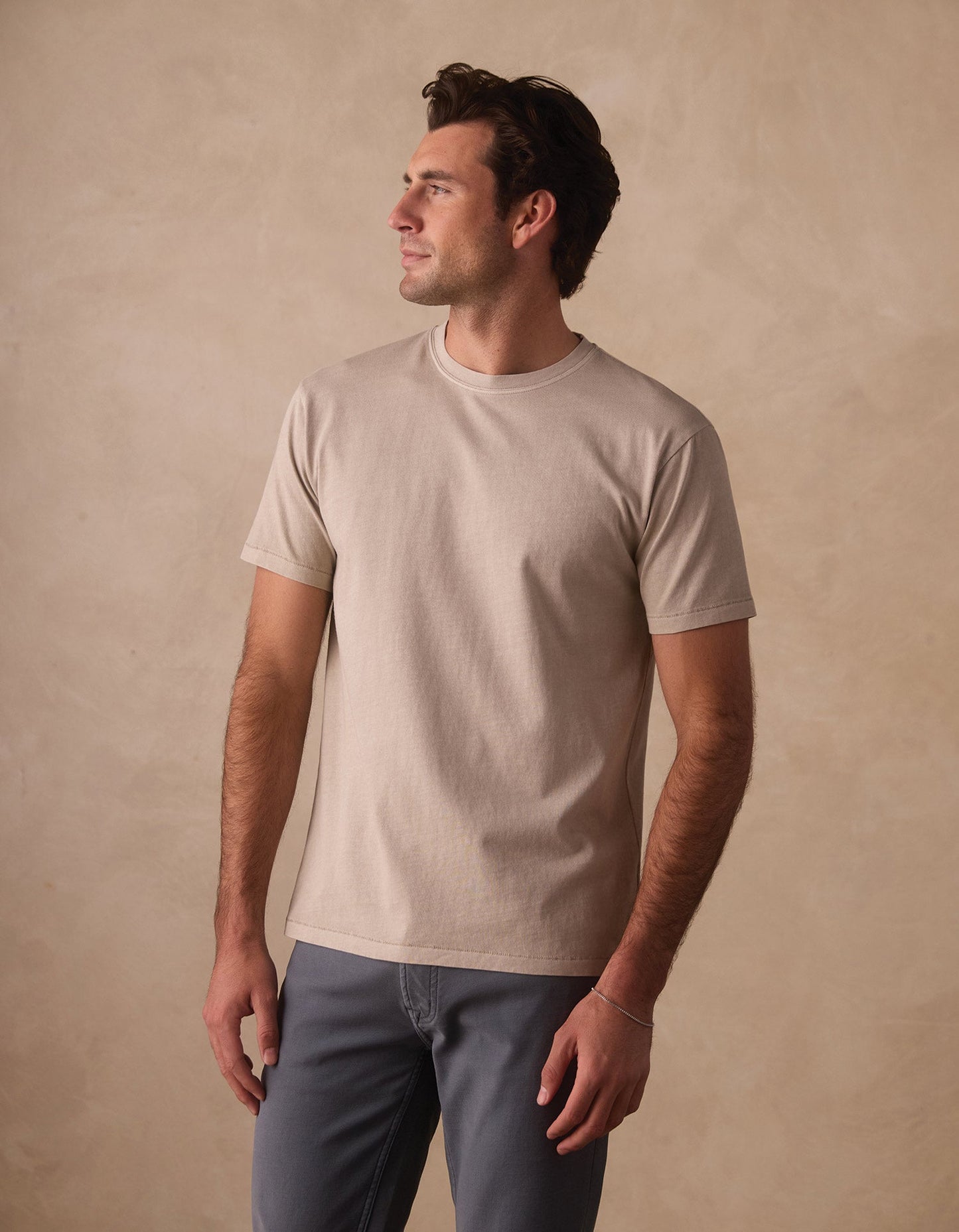 Normal Jersey Classic Tee in Pumice