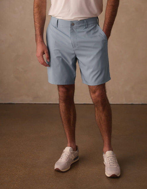 Everyday Hybrid Short in Blue Fog