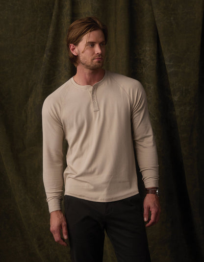 Puremeso Everyday Henley in Pumice