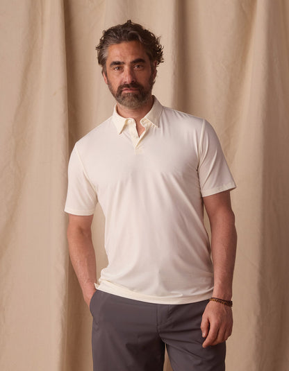 LuxeJersey Polo in Ivory