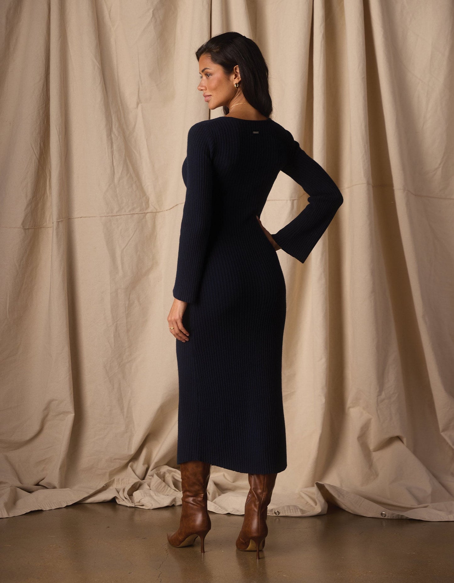 Collins Knit Maxi Dress in Normal Navy