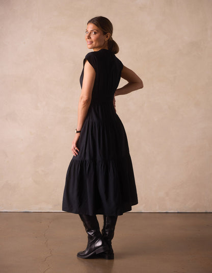 Grace Midi Dress in Black