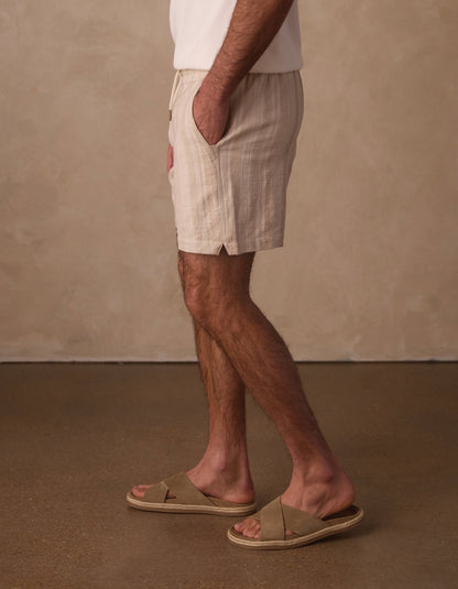 Freshwater Short in Sandstone Stripe