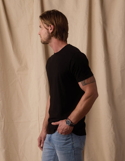 Normal Jersey Classic Tee in Black