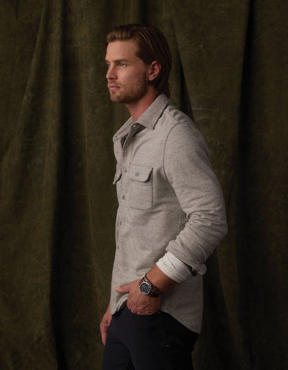 Textured Knit Shirt in Graphite