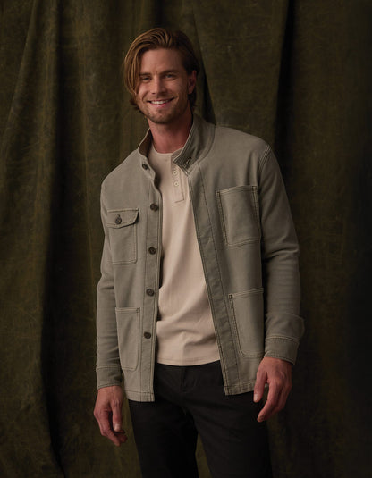 Comfort Terry Chore Coat in Moss