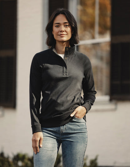 Puremeso Weekend Snap Pullover in Black