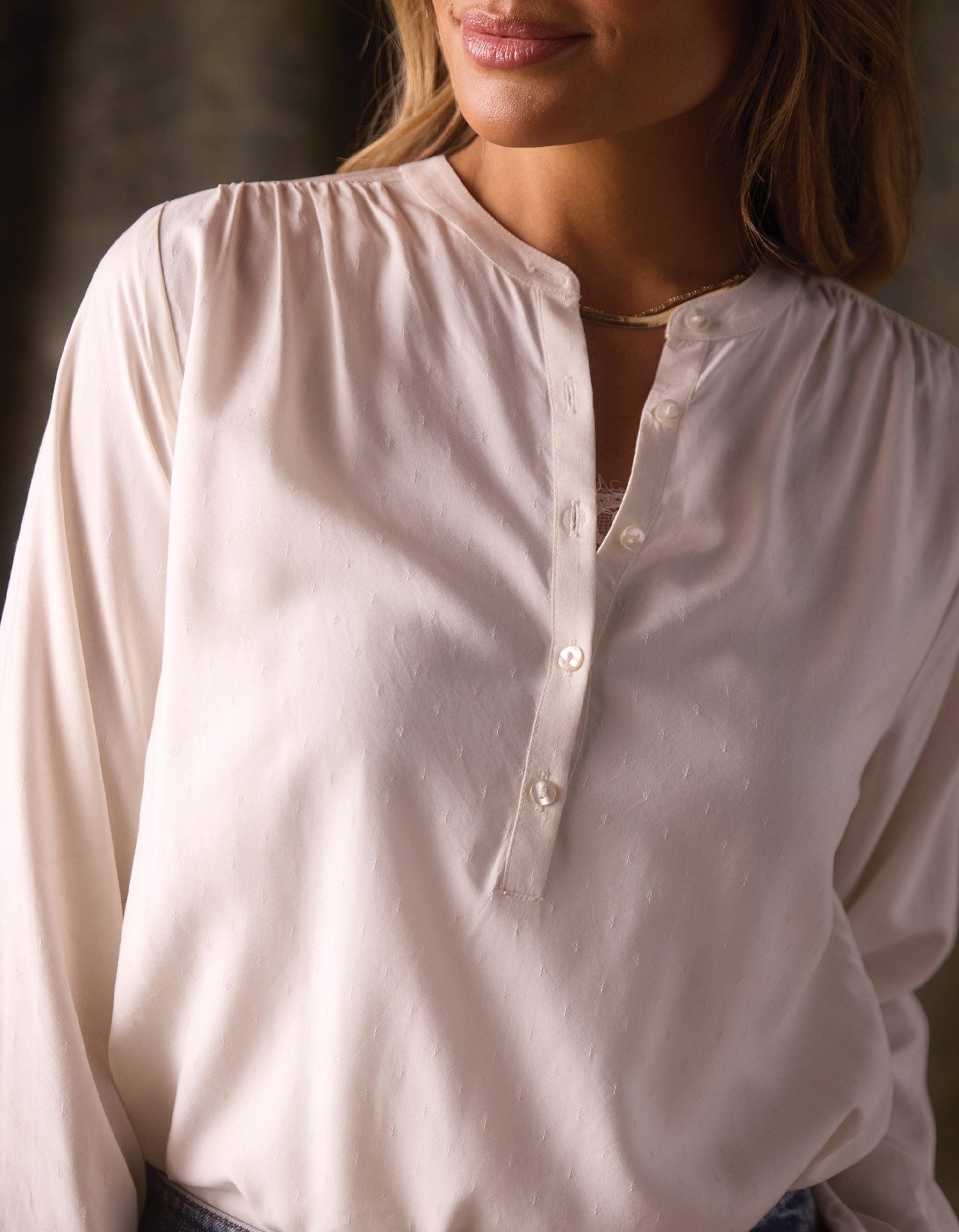 Charlotte Blouse in Birch