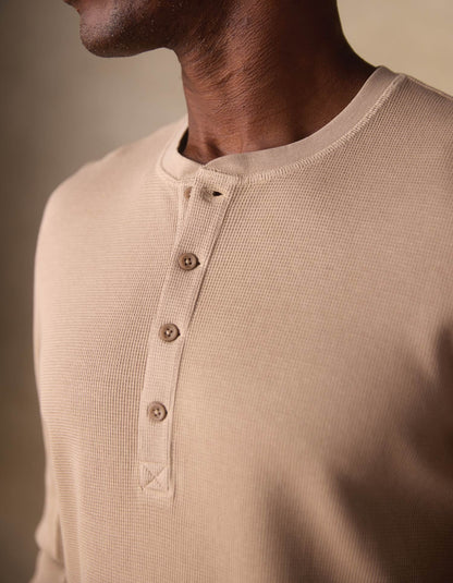 Vintage Thermal Mountain Henley in Mink