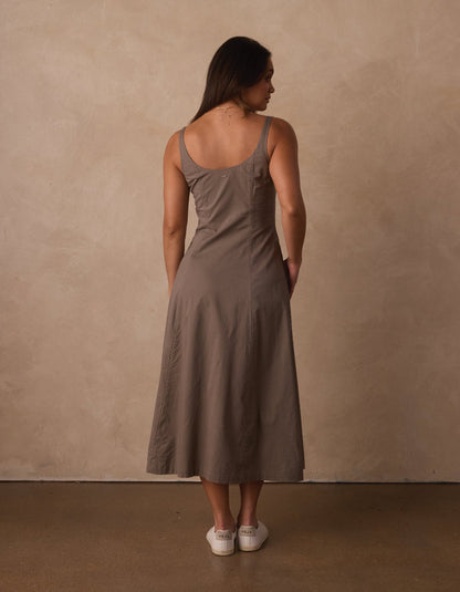 Eleanor Dress in Moss