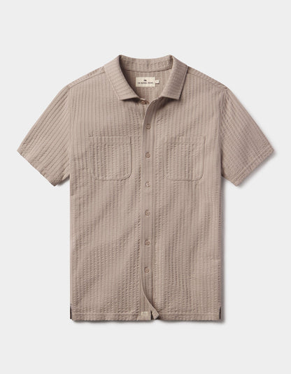 Knit Getaway Button Up in Taupe