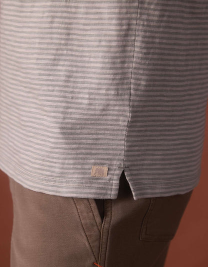 Vintage Slub Pocket Polo in Sea Glass Stripe