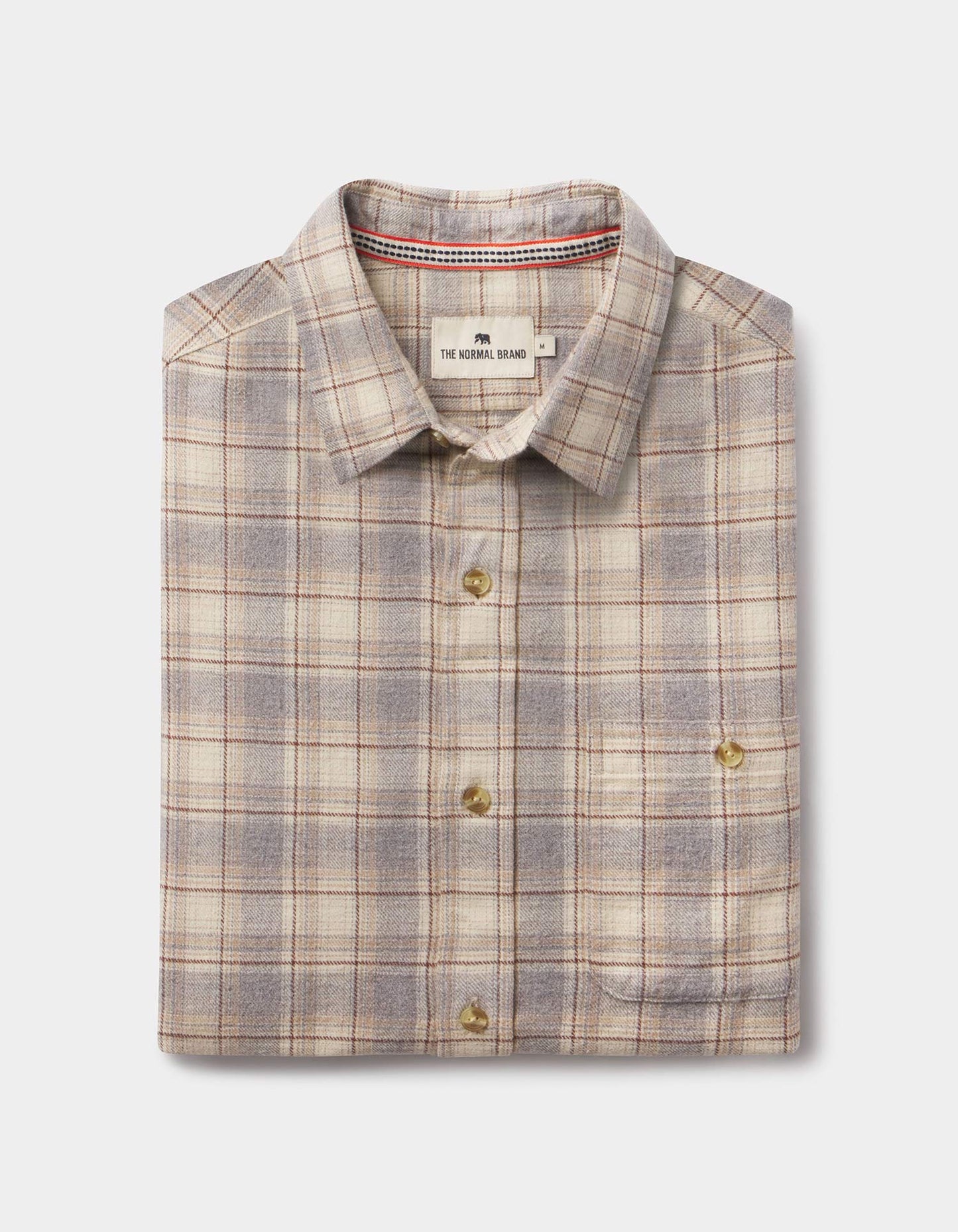 Hudson Double Brushed Flannel in Cream Plaid