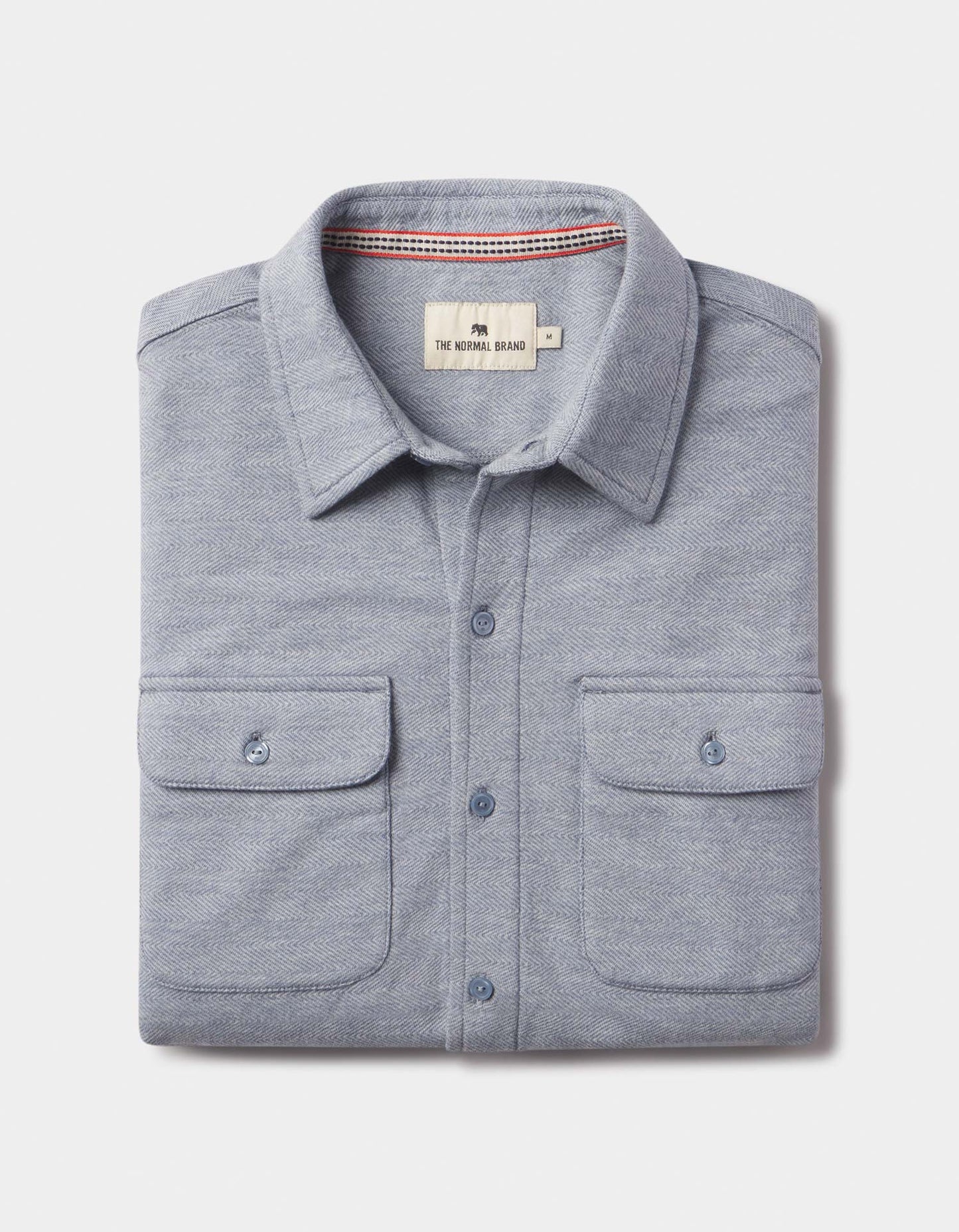 Textured Knit Shirt in Vintage Blue