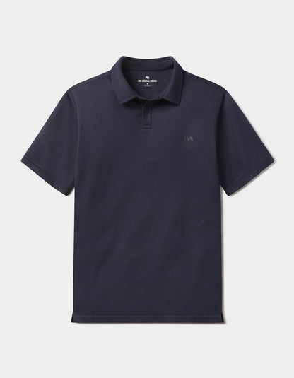 Performance Pique Polo in Navy