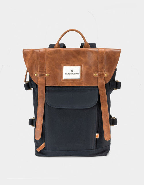 Top Side Leather Backpack