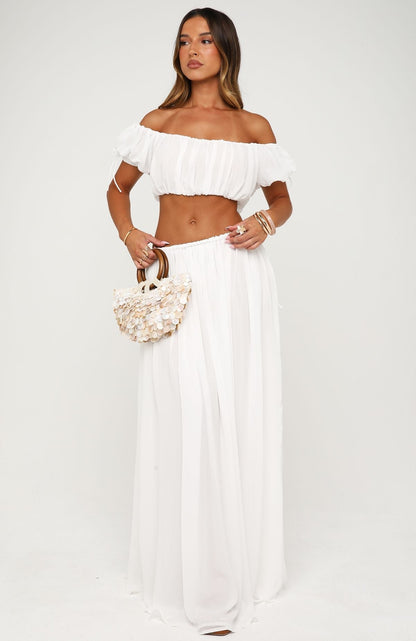 Flounce Flirt Top White
