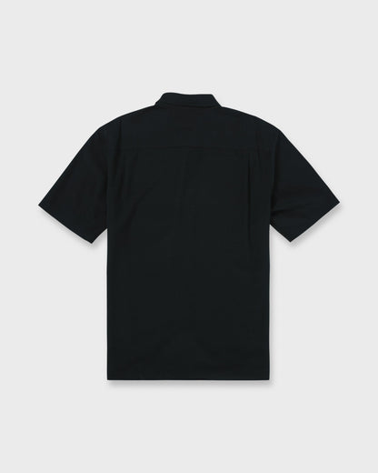 Mens Waterman Tahiti Palms Comfort Fit Short Sleeve Woven Shirt - Black