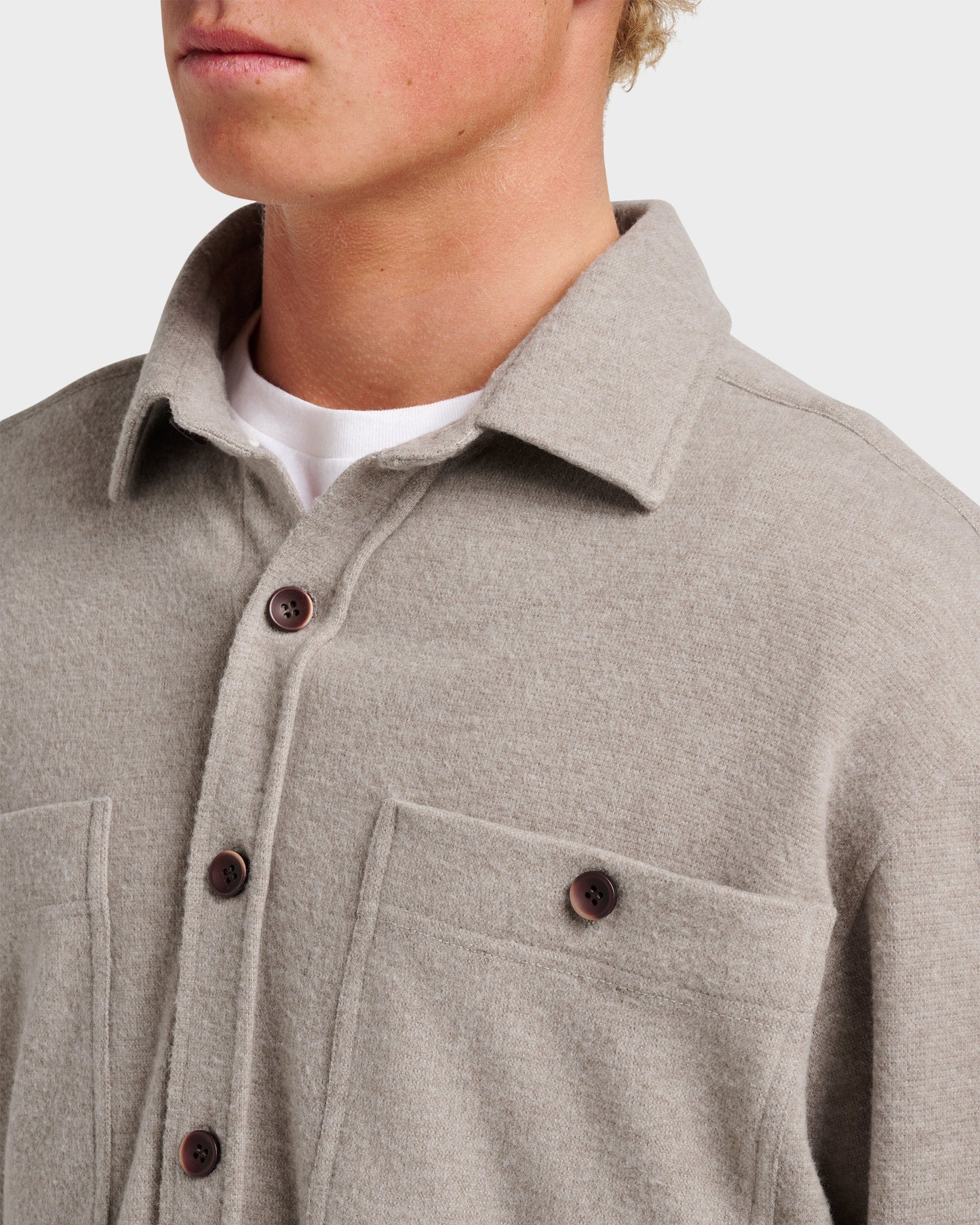 Waterman Harvest Flannel Shirt - Taupe Heather
