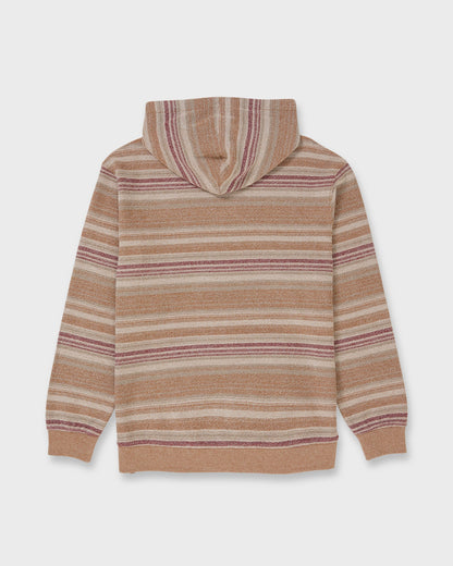 Great Otway Yarn-Dyed Stripe Pullover Hoodie - Bone White