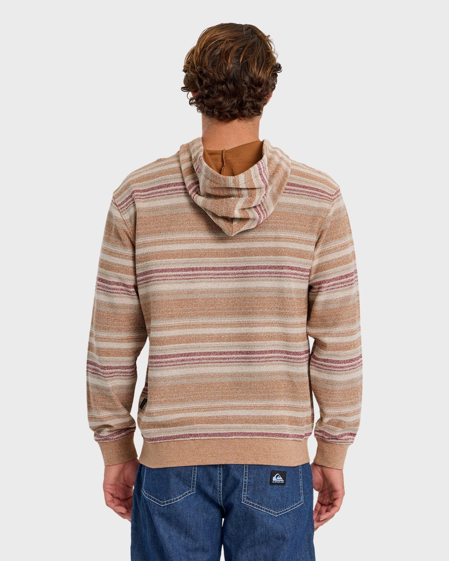 Great Otway Yarn-Dyed Stripe Pullover Hoodie - Bone White