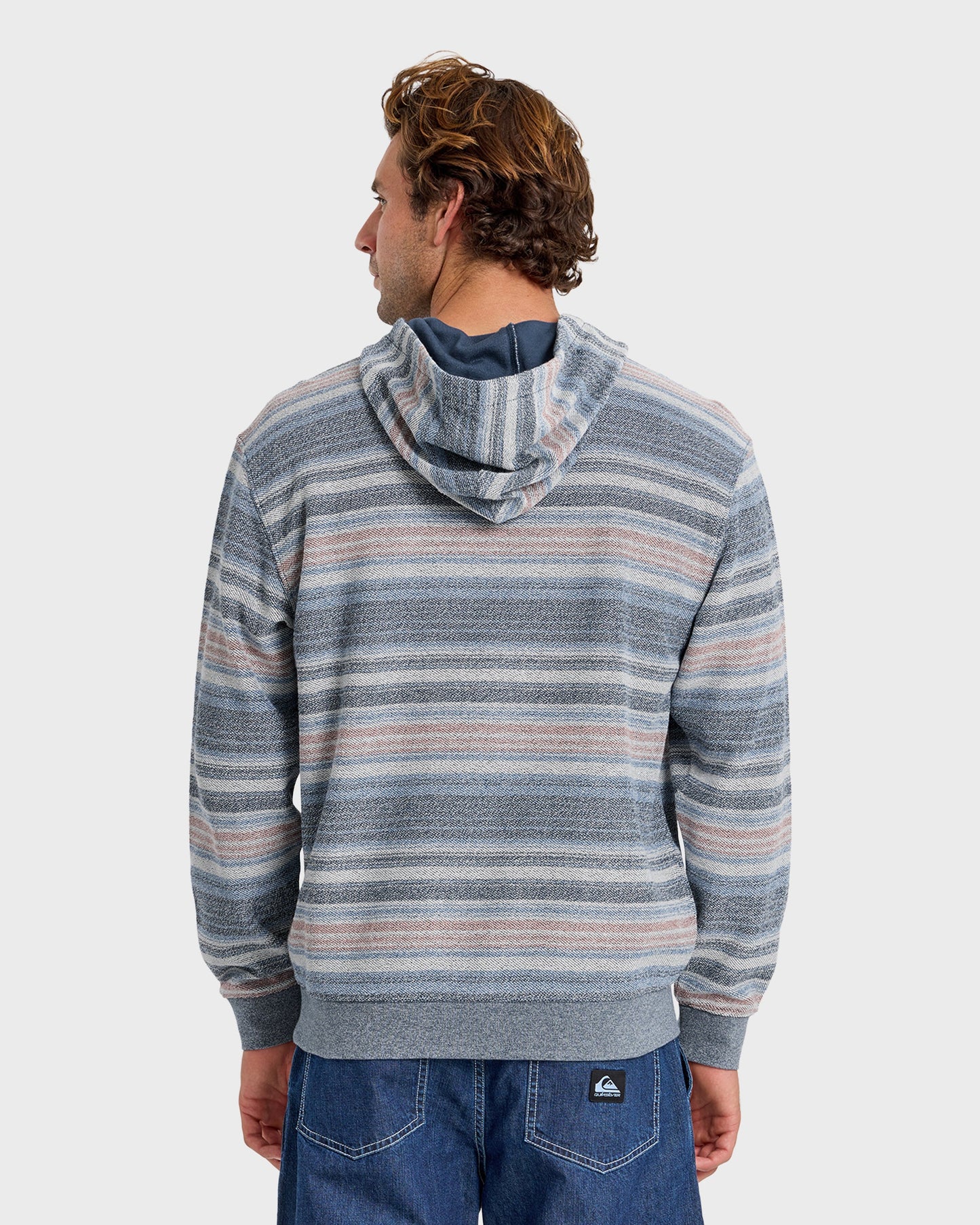 Great Otway Yarn-Dyed Stripe Pullover Hoodie - Dark Denim