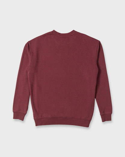 Saltwater Mineral Wash Crewneck Sweatshirt - Oxblood Red