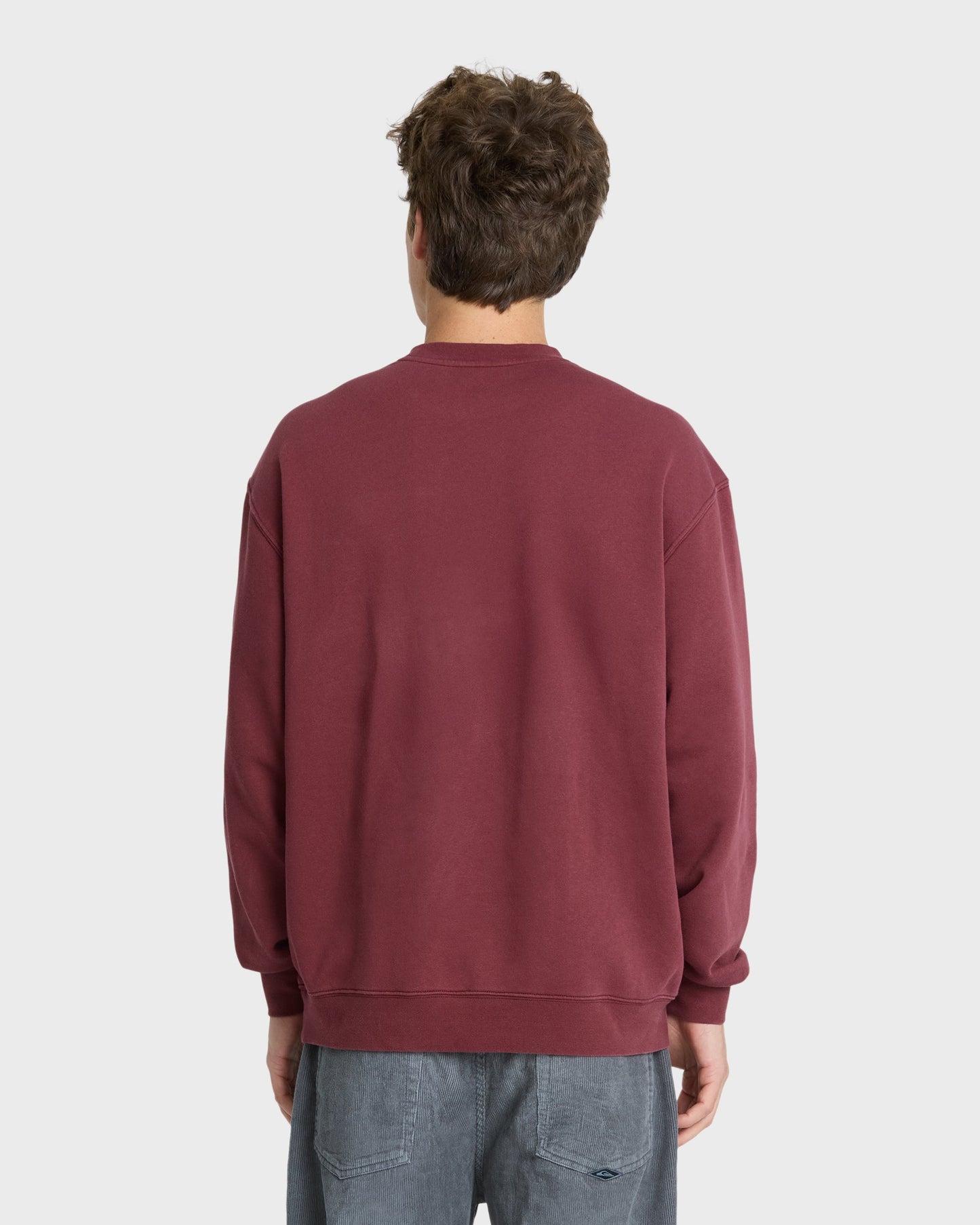Saltwater Mineral Wash Crewneck Sweatshirt - Oxblood Red