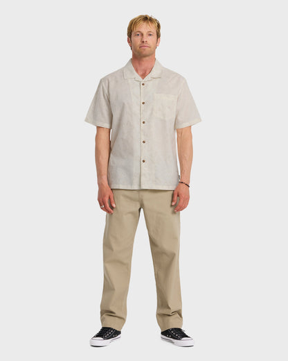 Lo-Biscus DNA Short Sleeve Camp Shirt - Snow White
