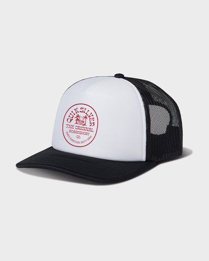 Crest 5-Panel Foam Trucker Hat - White
