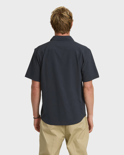 Ridgeport Tech Classic Short Sleeve Woven Shirt - Anthracite