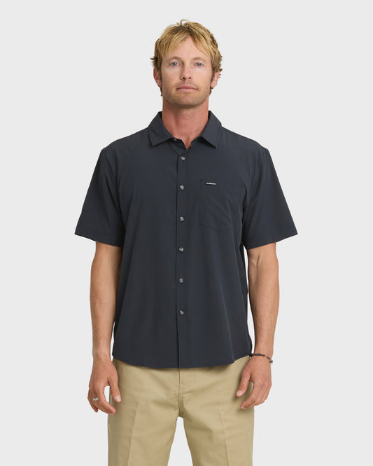 Ridgeport Tech Classic Short Sleeve Woven Shirt - Anthracite