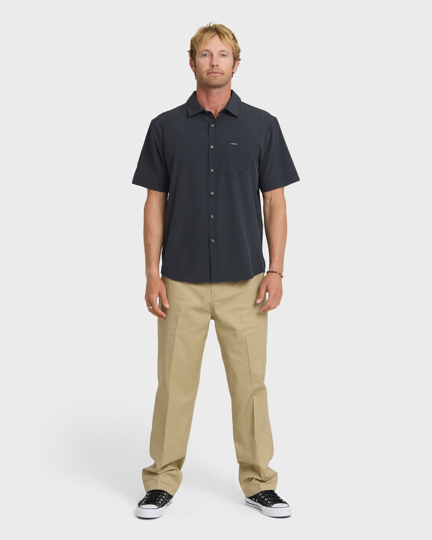 Ridgeport Tech Classic Short Sleeve Woven Shirt - Anthracite