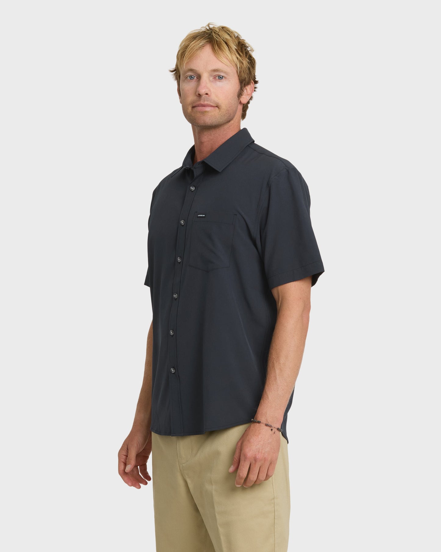 Ridgeport Tech Classic Short Sleeve Woven Shirt - Anthracite