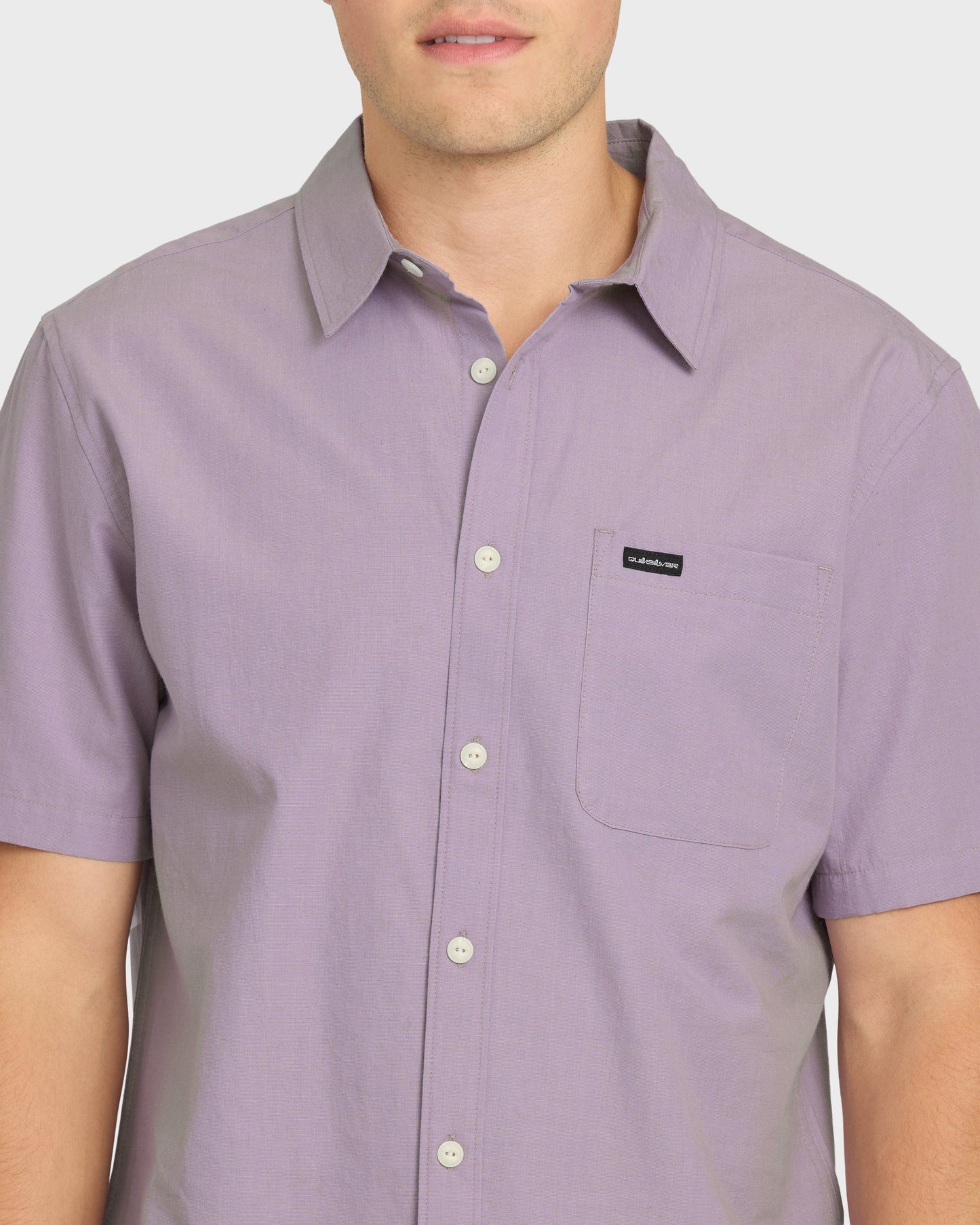 Shore Break Classic Short Sleeve Woven Button-Up Shirt - Daybreak