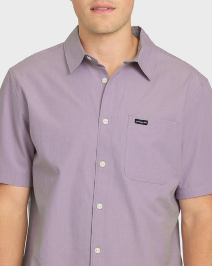 Shore Break Classic Short Sleeve Woven Button-Up Shirt - Daybreak