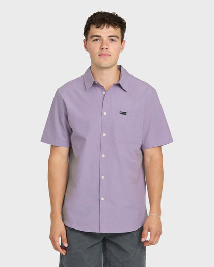 Shore Break Classic Short Sleeve Woven Button-Up Shirt - Daybreak