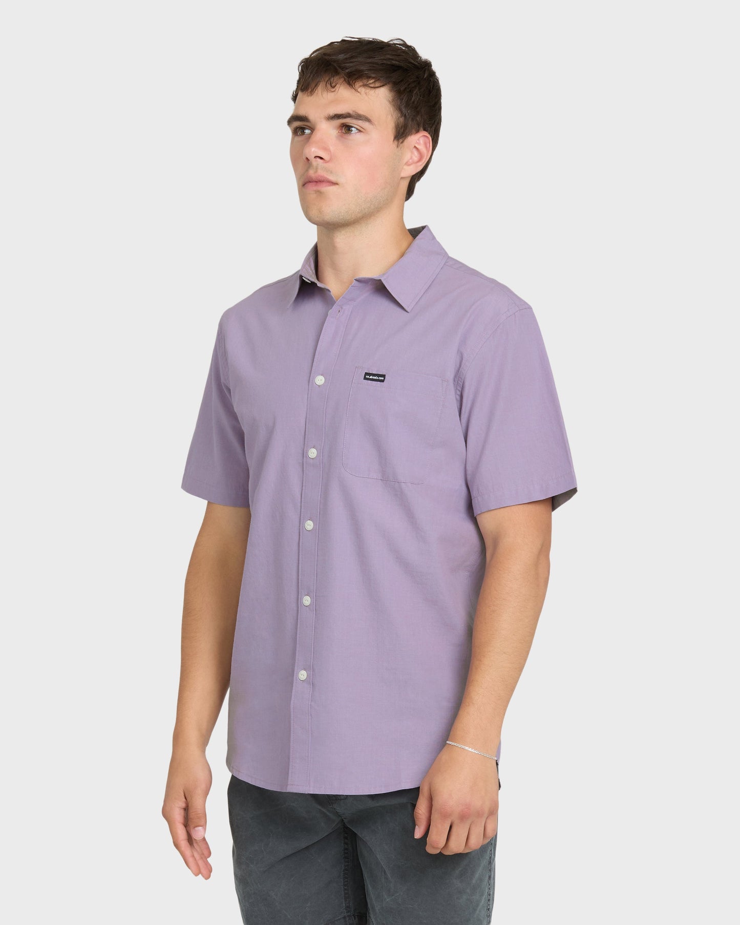Shore Break Classic Short Sleeve Woven Button-Up Shirt - Daybreak