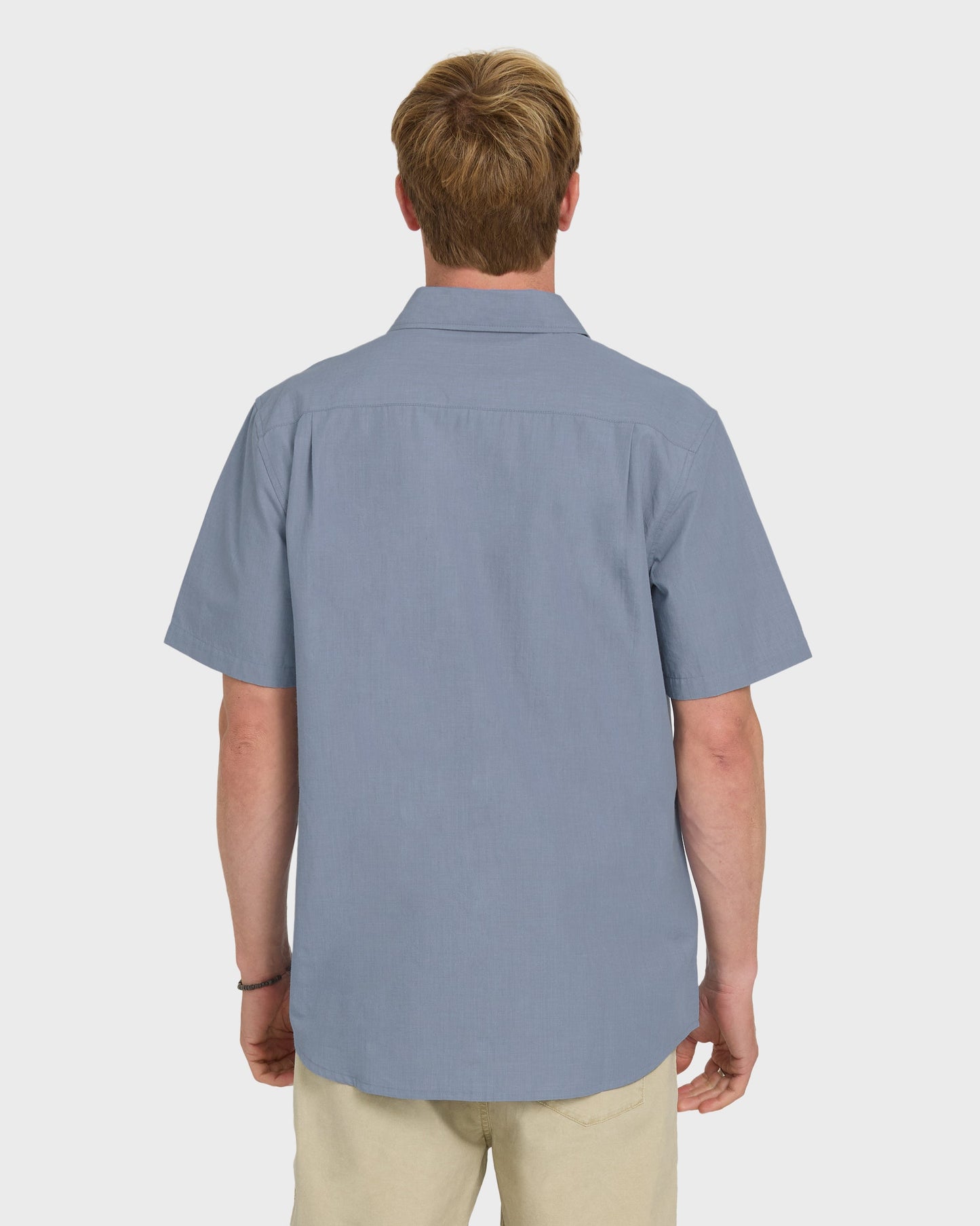 Shore Break Classic Short Sleeve Woven Button-Up Shirt - Infinity