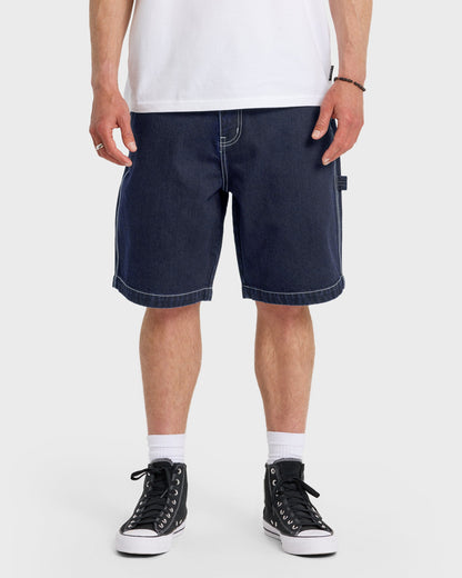 Carpenter Baggy 21" Denim Shorts - Indigo Rinse