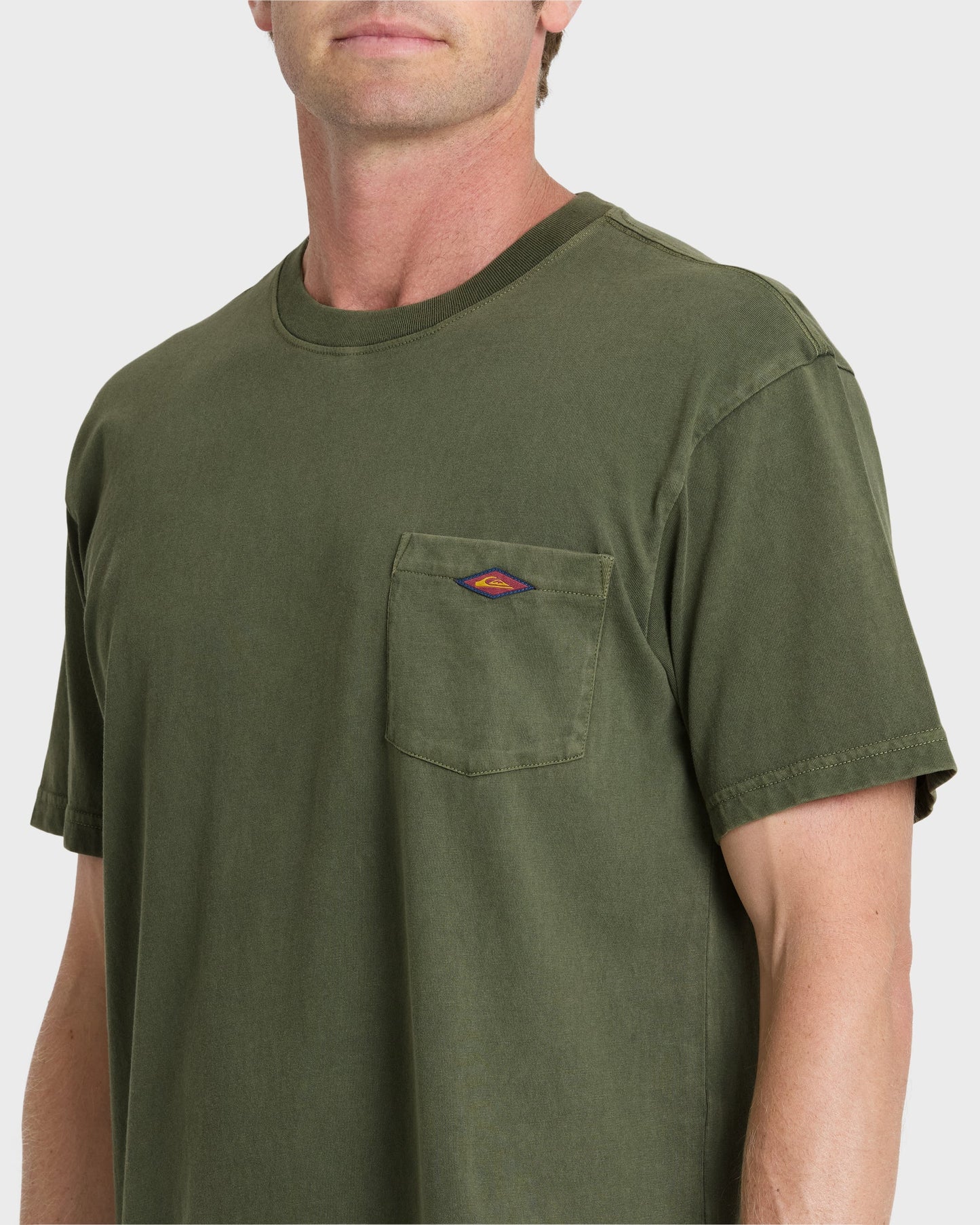 Saltwater Pigment-Dyed Short Sleeve Pocket Tee - Grape Leaf
