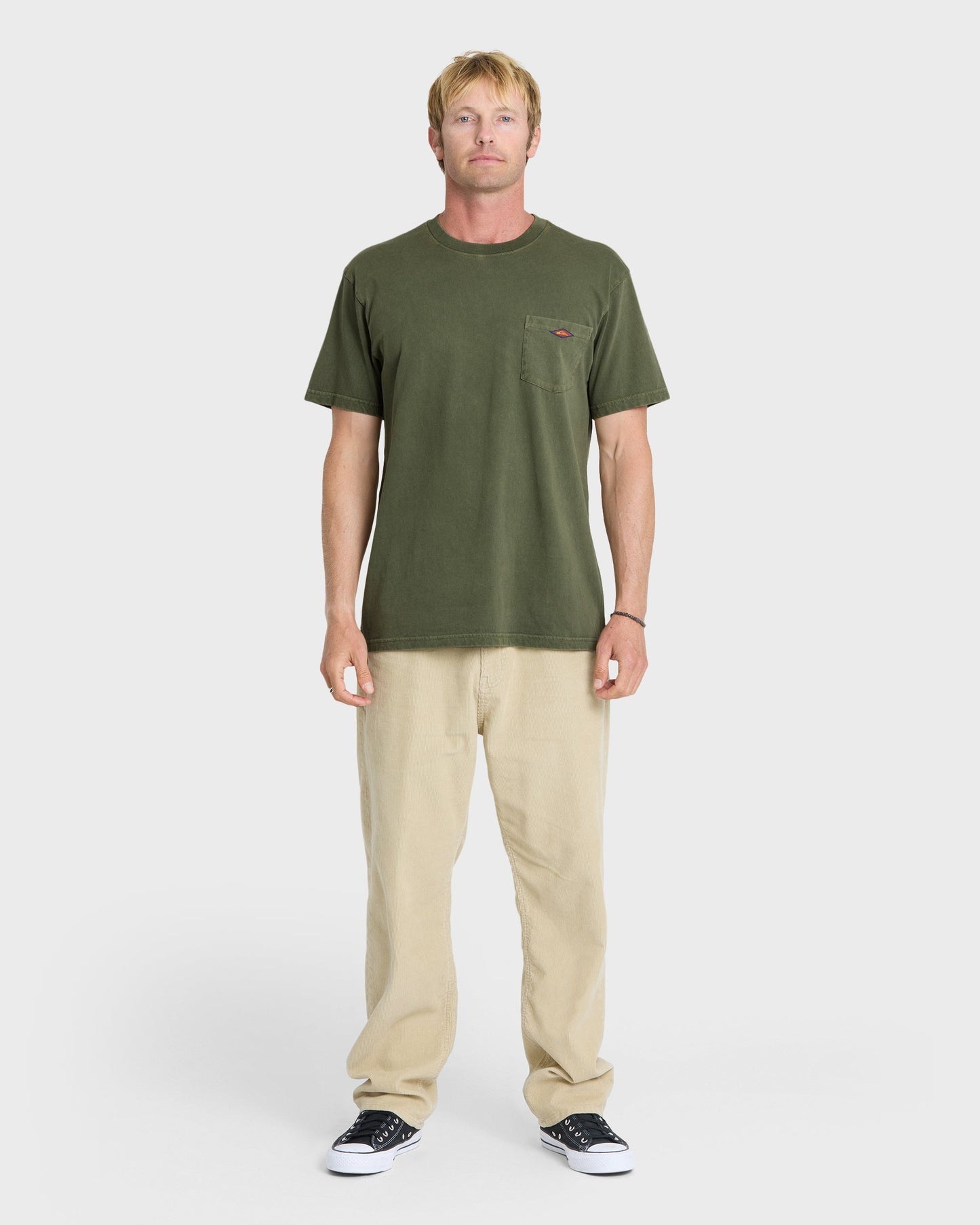 Saltwater Pigment-Dyed Short Sleeve Pocket Tee - Grape Leaf