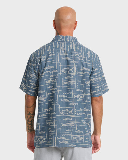 Waterman Topanga Short Sleeve Shirt - Dark Denim