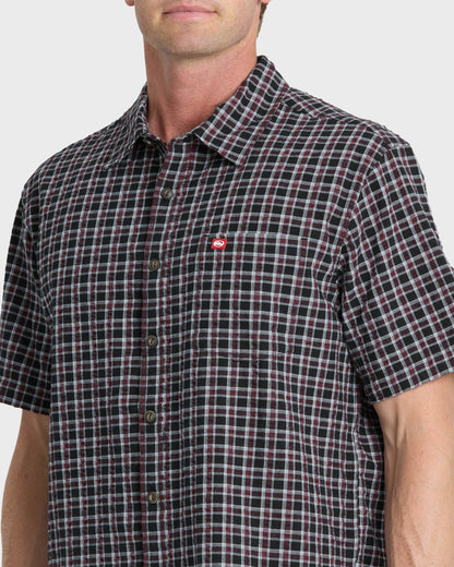 Young Guns Button-Up Short Sleeve Shirt - Anthracite