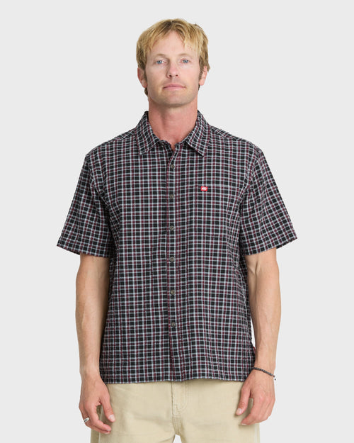 Young Guns Button-Up Short Sleeve Shirt - Anthracite