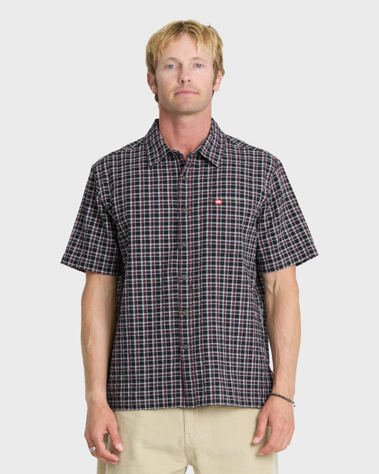 Young Guns Button-Up Short Sleeve Shirt - Anthracite