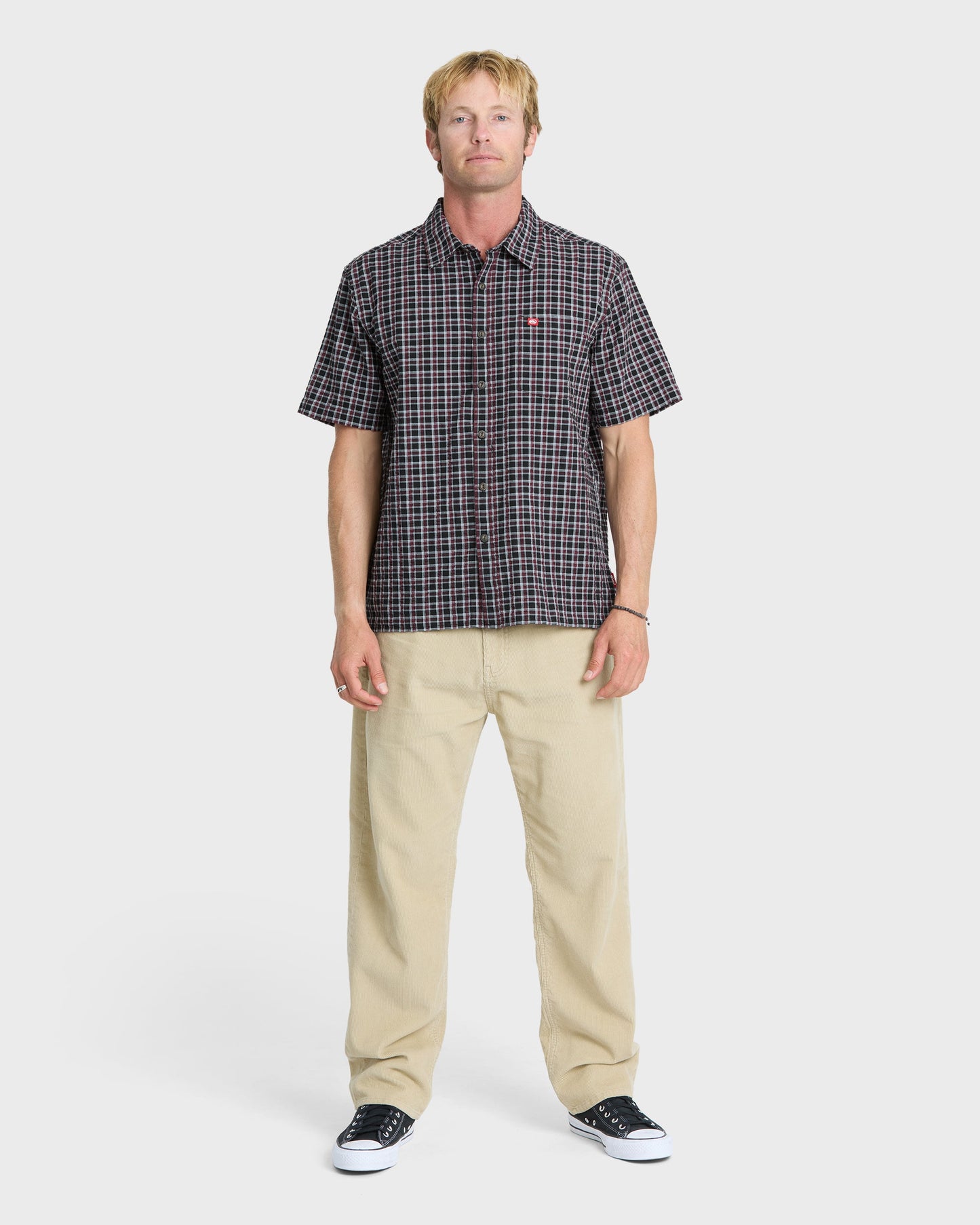 Young Guns Button-Up Short Sleeve Shirt - Anthracite
