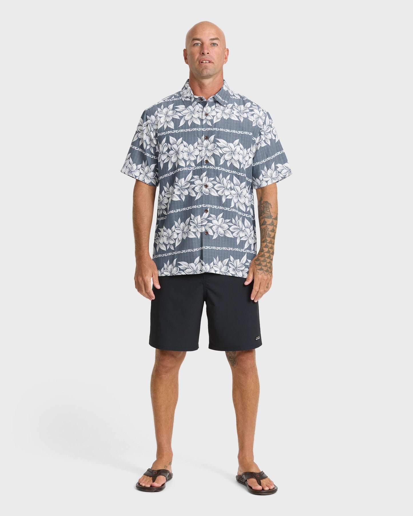 Waterman Horizons Short Sleeve Woven Shirt - Dark Denim