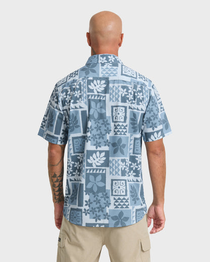 Waterman Sandy Cove Short Sleeve Woven Shirt - Skyway