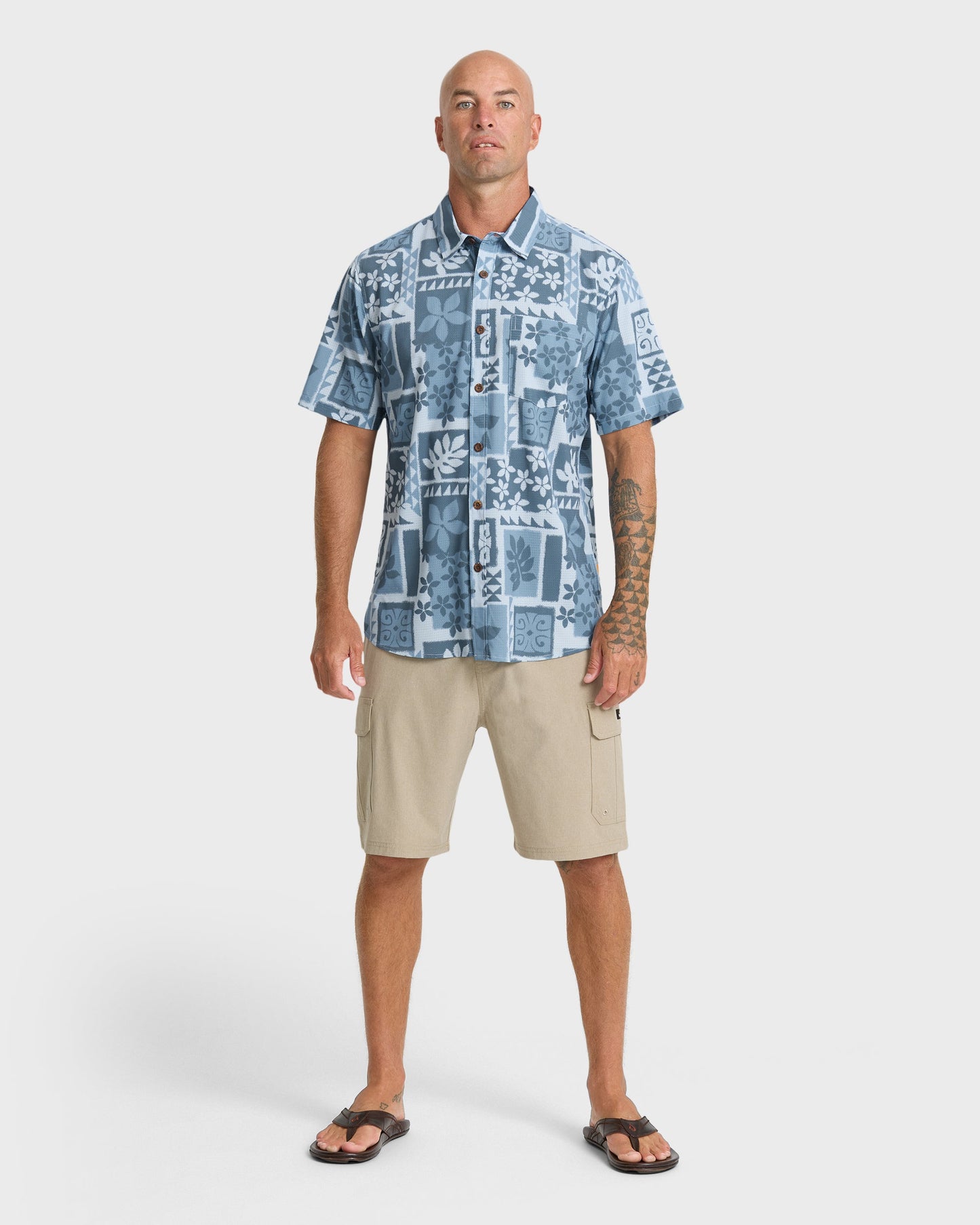 Waterman Sandy Cove Short Sleeve Woven Shirt - Skyway